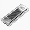 TCM2-G20 M.2 NVME USB-C 3.2 20Gb/s diska korpuss - sudrabaini caurspīdīgs