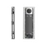 TCM2-G20 M.2 NVME USB-C 3.2 20Gb/s diska korpuss - sudrabaini caurspīdīgs