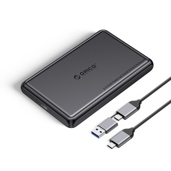 DDL25-C3 2,5 collu cietā diska / SSD USB-C 5Gb/s diska korpuss - melns