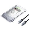 TX25C3 2,5 collu HDD / SSD USB-C 5Gb/s korpuss - caurspīdīgs