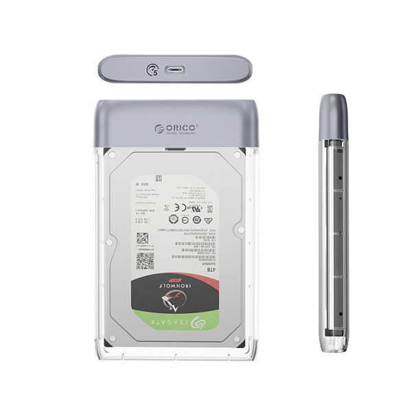TX25C3 2,5 collu HDD / SSD USB-C 5Gb/s korpuss - caurspīdīgs