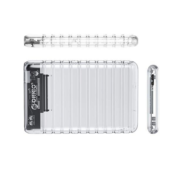 2139U3-V1 2,5 collu cietā diska / SSD USB Micro-B 5 Gb/s diska korpuss - caurspīdīgs