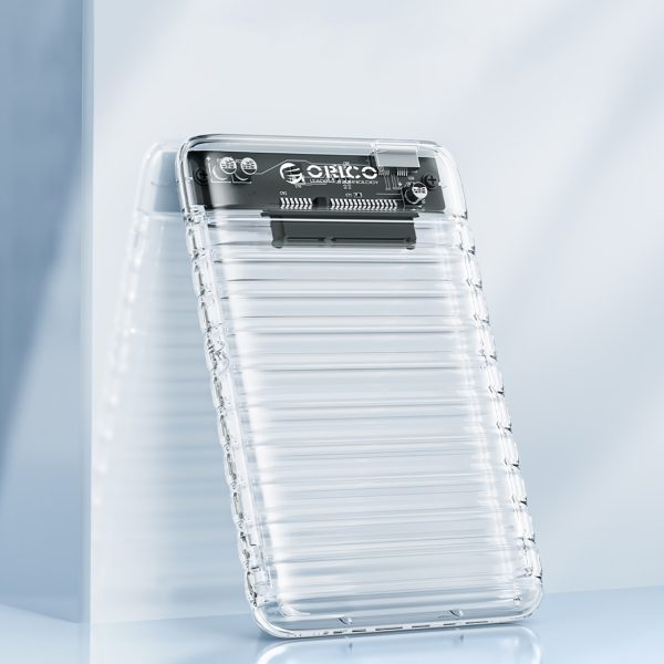 2139U3-V1 2,5 collu cietā diska / SSD USB Micro-B 5 Gb/s diska korpuss - caurspīdīgs