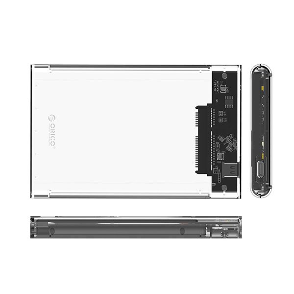 2139C3 2,5 collu HDD / SSD USB-C 5Gb/s korpuss - caurspīdīgs
