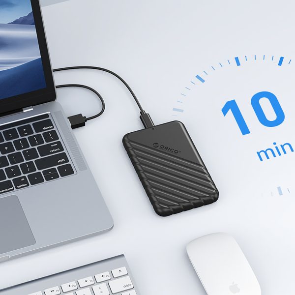 25PW1-U3 2,5 collu cietā diska / SSD USB Micro-B 5Gb/s diska korpuss - melns
