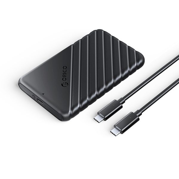 25PW1C-C3 2,5 collu cietā diska / SSD USB-C 6 Gb/s diska korpuss - melns