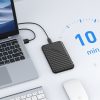 25PW1C-C3 2,5 collu cietā diska / SSD USB-C 6 Gb/s diska korpuss - melns