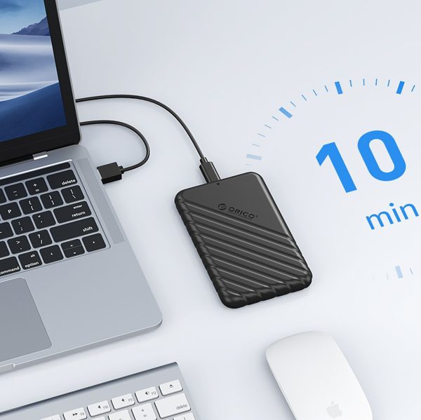 25PW1C-C3 2,5 collu cietā diska / SSD USB-C 6 Gb/s diska korpuss - melns