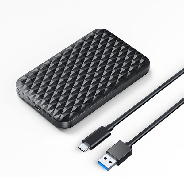 2520C3-V1 2,5 collu cietā diska / SSD USB-C 5 Gb/s diska korpuss - melns