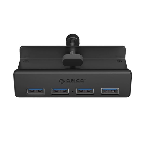 Centrmezgla sadalītājs MH4PU monitora galda skavai 4x USB-A - melns
