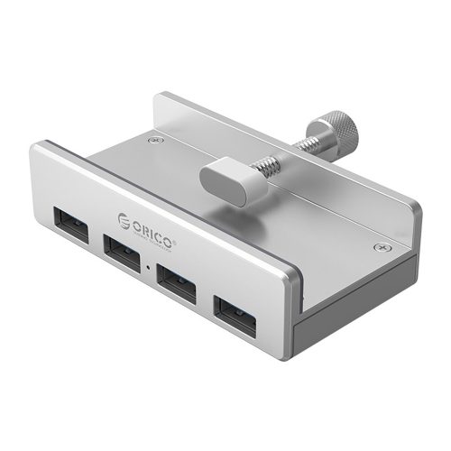 Sadalītājs MH4PU monitora galda skavai 4x USB-A - sudrabs
