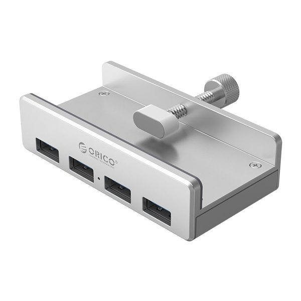 Sadalītājs MH4PU monitora galda skavai 4x USB-A - sudrabs