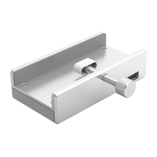 Sadalītājs MH4PU monitora galda skavai 4x USB-A - sudrabs