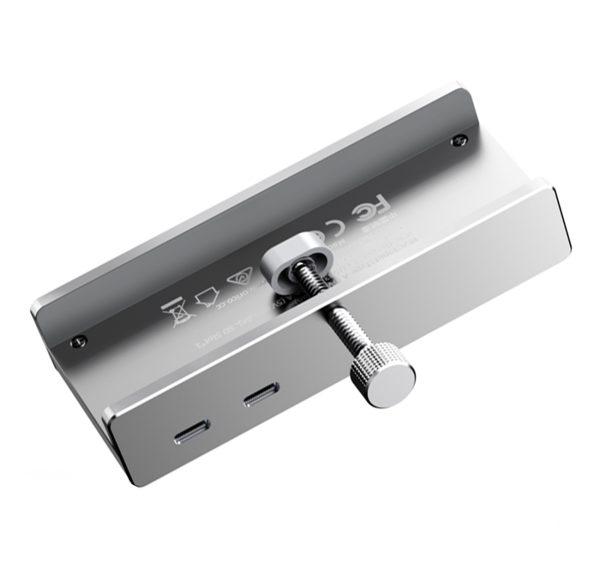 MH5PMM USB-C / USB-A SD TF 3,5 mm audio centrmezgls ar skavu - sudrabs