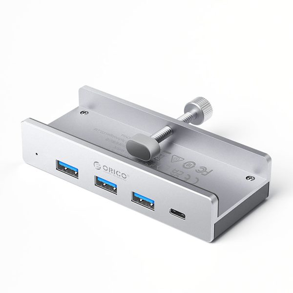 MH4PC centrmezgla skavas stiprinājums pie USB-C / USB-A USB-C - sudrabs