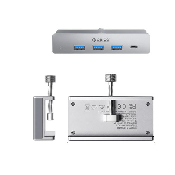 MH4PC centrmezgla skavas stiprinājums pie USB-C / USB-A USB-C - sudrabs