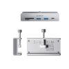 MH5PC ar skavu montējams centrmezgls USB-C / USB-A USB-C SD TF - sudrabs