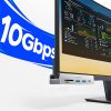MH5PC ar skavu montējams centrmezgls USB-C / USB-A USB-C SD TF - sudrabs