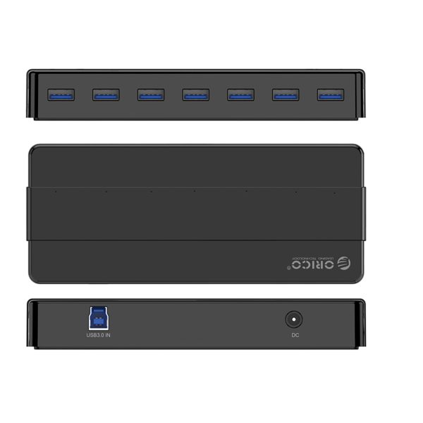 Sadalītājs H7928-U3-V1 7x USB-A - melns