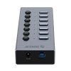 BT2U3-7AB centrmezgls ar 7x USB-A slēdžiem - pelēks