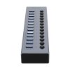 BT2U3-13AB centrmezgls ar 13x USB-A slēdžiem - pelēks
