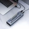 BT2U3-16AB centrmezgls ar 16x USB-A slēdžiem - pelēks