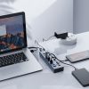 BT2U3-16AB centrmezgls ar 16x USB-A slēdžiem - pelēks