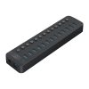 CT2U3-13AB centrmezgls ar 13x USB-A slēdžiem - melns