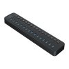 CT2U3-16AB centrmezgls ar 16x USB-A slēdžiem - melns