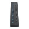 CT2U3-16AB centrmezgls ar 16x USB-A slēdžiem - melns