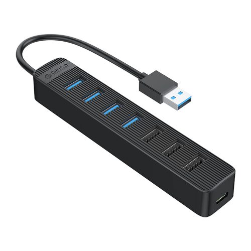 Sadalītājs TWU32-4A USB-A - USB-A USB-C 5V/3A - melns