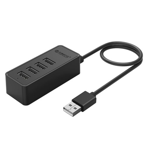 Sadalītājs centrmezglam W5P-U2-100 4x USB-A microUSB 5V 1m - melns
