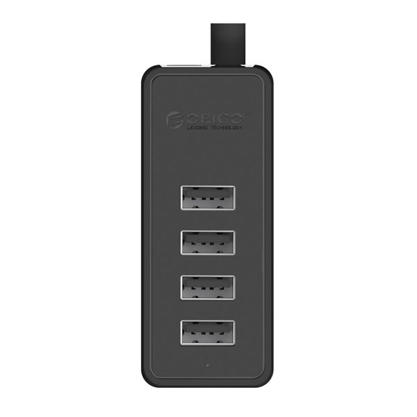 Sadalītājs centrmezglam W5P-U2-100 4x USB-A microUSB 5V 1m - melns