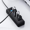 Sadalītājs PW4U-U3 USB-A - 4x USB-A - melns