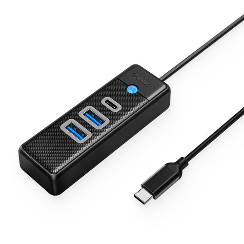 PWC2U-C3 USB-C - USB-A USB-C sadalītāja centrmezgls - melns