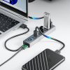 Sadalītājs CL7U-U3 7x USB-A USB-C 5V 3A 1m - pelēks
