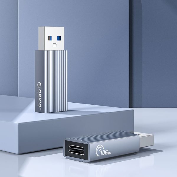 AH-AC10 adapteris USB-C uz USB-A — pelēks