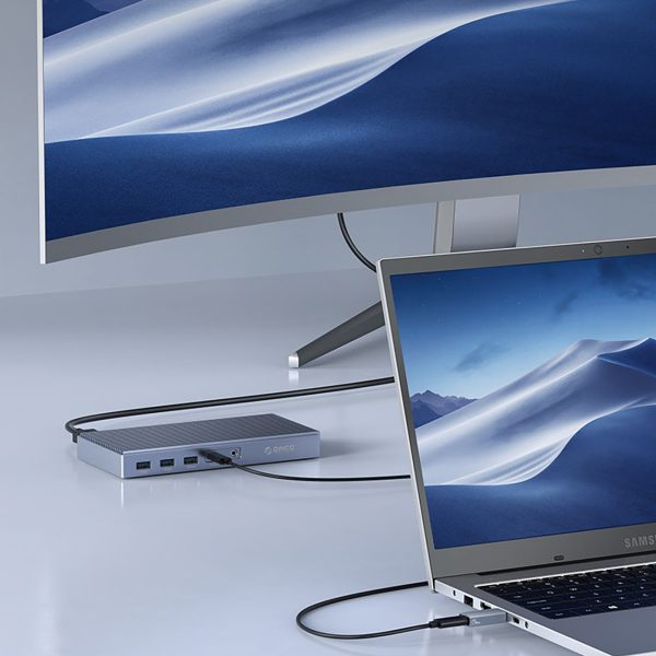 AH-AC10 adapteris USB-C uz USB-A — pelēks