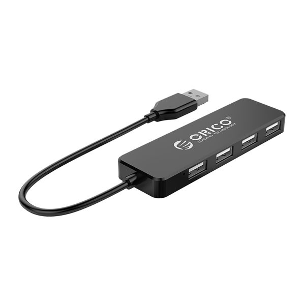 Hub FL01 dokstacijas sadalītājs USB-A uz 4x USB-A - melns