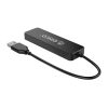 Hub FL01 dokstacijas sadalītājs USB-A uz 4x USB-A - melns