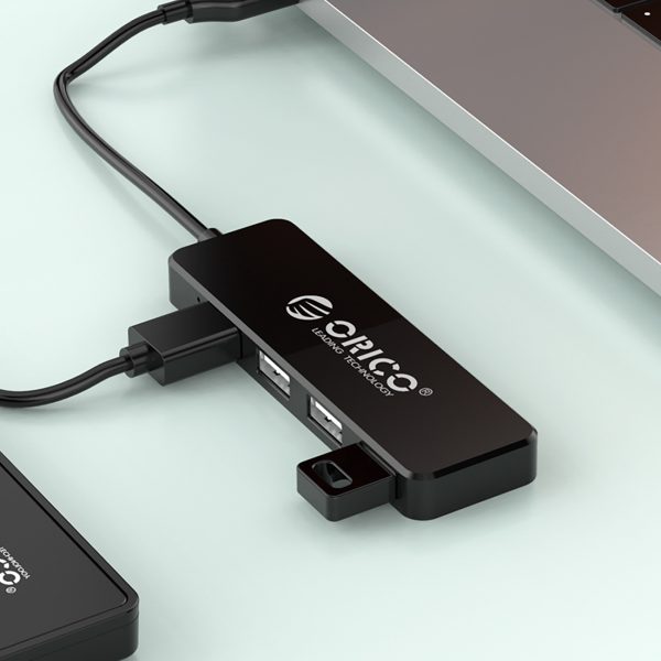 Hub FL01 dokstacijas sadalītājs USB-A uz 4x USB-A - melns