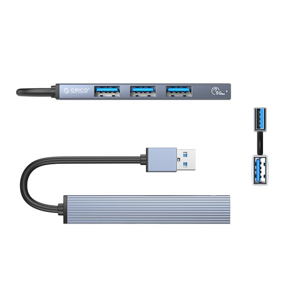 Hub AH-A13 dokstacija USB-A sadalītājs - pelēks