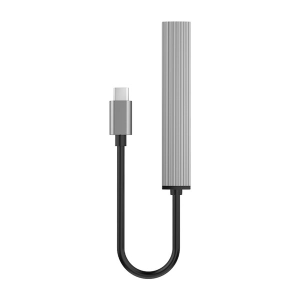 Hub AH-13 dokstacijas sadalītājs USB-C uz 4x USB-A - pelēks