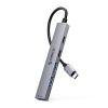Hub YSB4-U2 USB-C uz USB-A USB-C dokstacija - pelēka