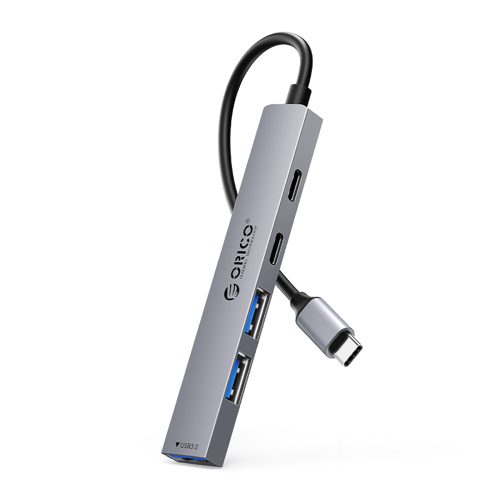 Hub YSB4-U2 USB-C uz USB-A USB-C dokstacija - pelēka
