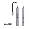 Hub YSB4-U2 USB-C uz USB-A USB-C dokstacija - pelēka