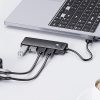 Hub PAPW4A-C3 4x USB-A sadalītājs - melns