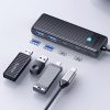 USB-C uz USB-A USB-C sadalītājs centrmezglam PAPW2AC-C3 - melns