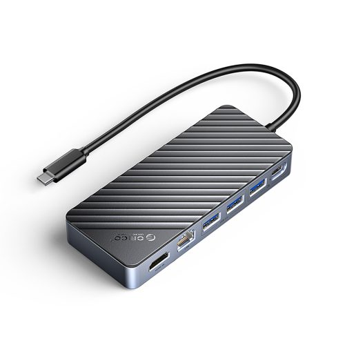 OM28PR-G2 centrmezgla dokstacija ar M.2 diska slotu USB-C - USB-A USB-C HDMI Ethernet - melna