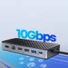 OM28PR-G2 centrmezgla dokstacija ar M.2 diska slotu USB-C - USB-A USB-C HDMI Ethernet - melna